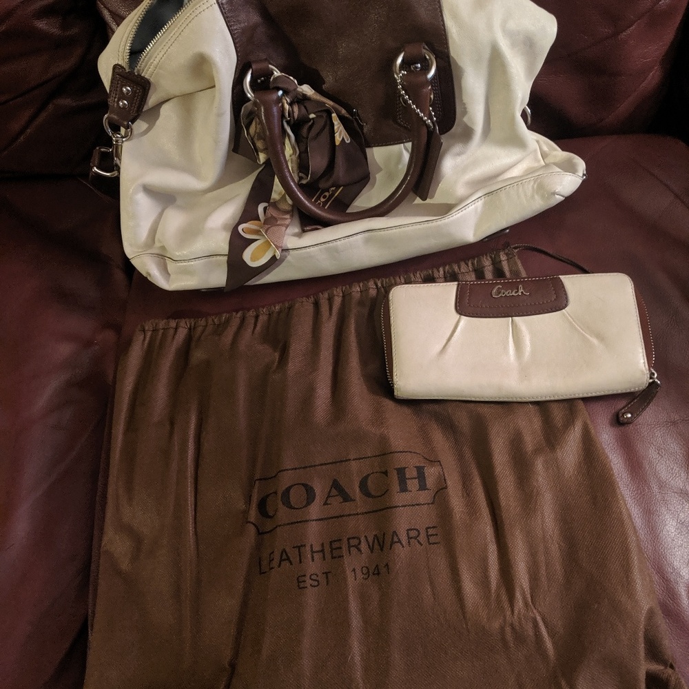 Coach purse scarf and wallet
